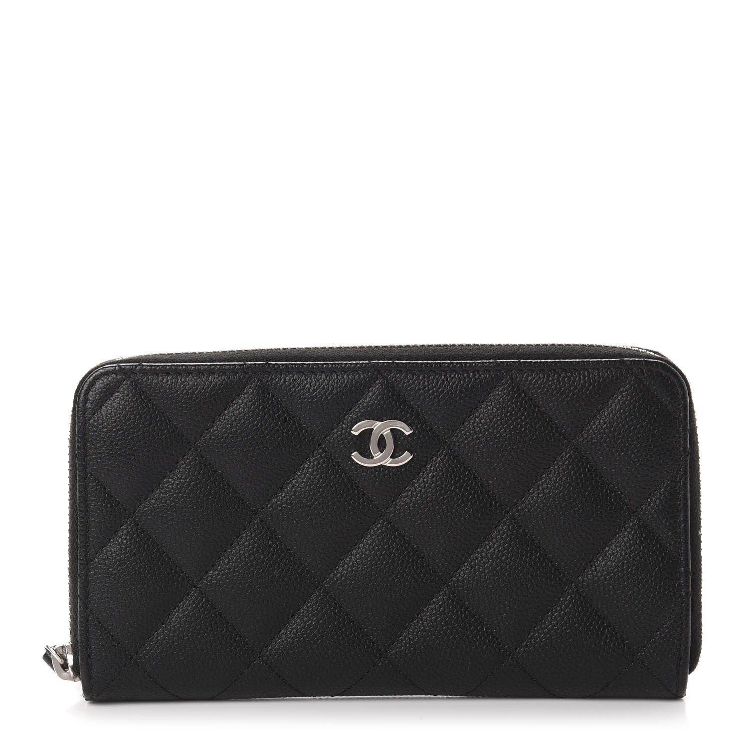 Chanel Caviar Quilted Small Zip Around Wallet Black 1 of 9