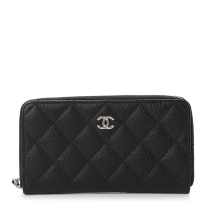 Chanel Caviar Quilted Small Zip Around Wallet Black 1 of 9