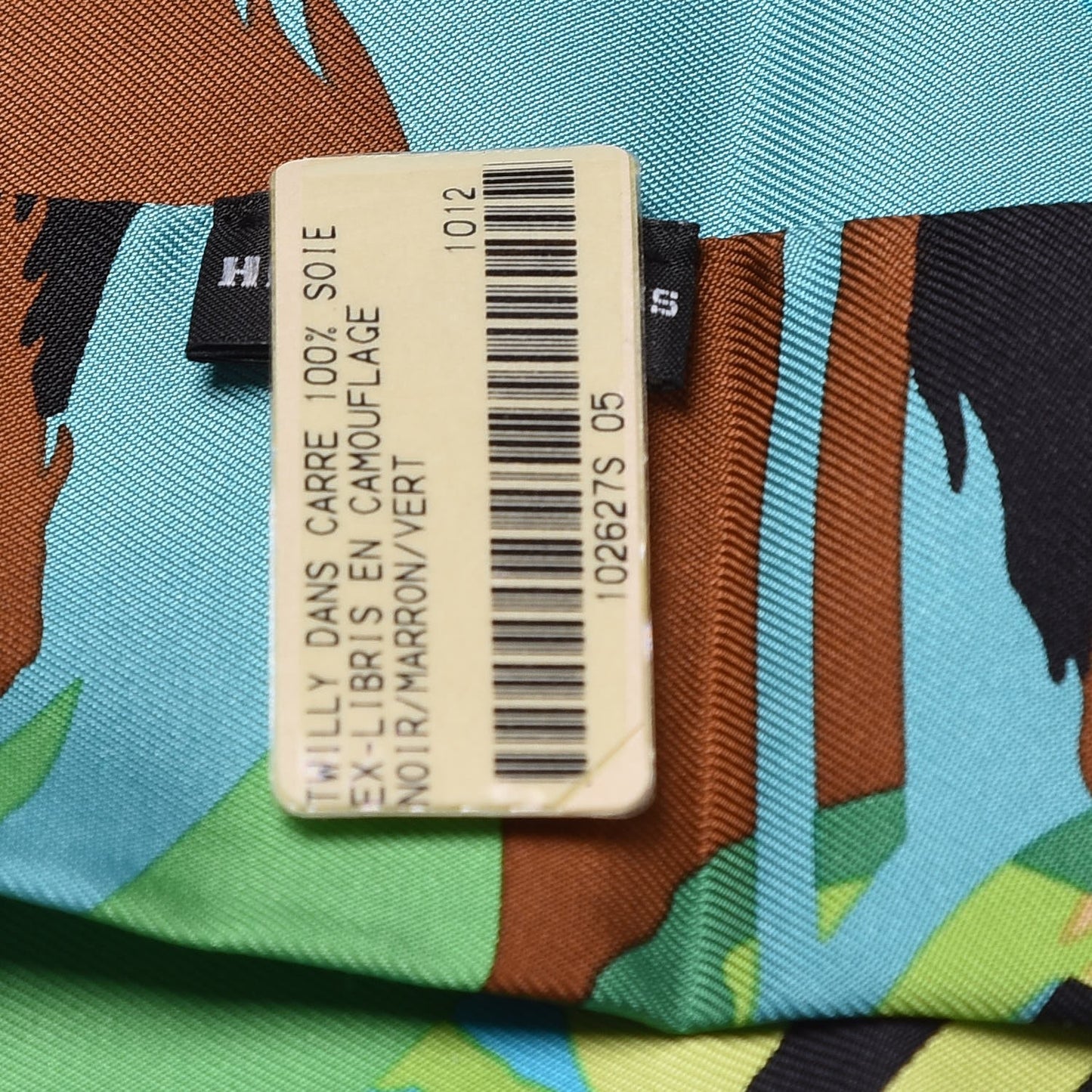 Silk Ex Libris En Camouflage Noir Marron Vert