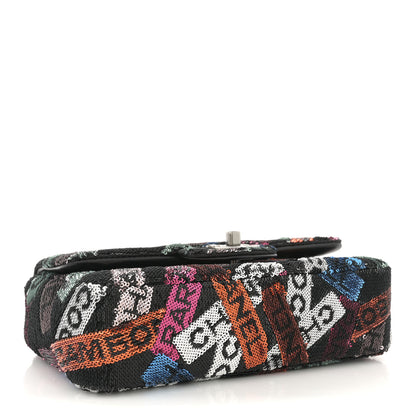 Chanel Sequin Logo Small Flap Ruthenium Multicolor 4 of 10