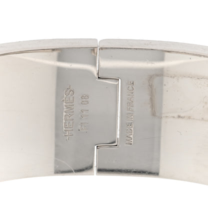 Hermes Enamel Wide Clic Clac H Bracelet PM White 4 of 5