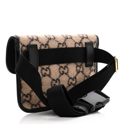 Gucci Covered Wool GG Monogram Slim Belt Bag Beige 3 of 11