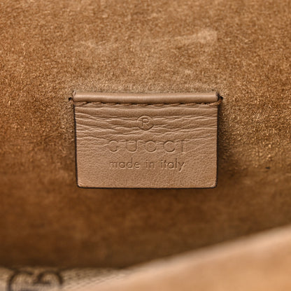 Gucci GG Supreme Monogram Suede Crystal Small Dionysus Shoulder Bag Beige Ebony Taupe 6 of 12