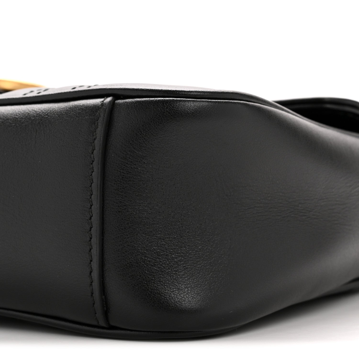 Gucci Calfskin Matelasse Small GG Marmont Shoulder Bag Black 10 of 11