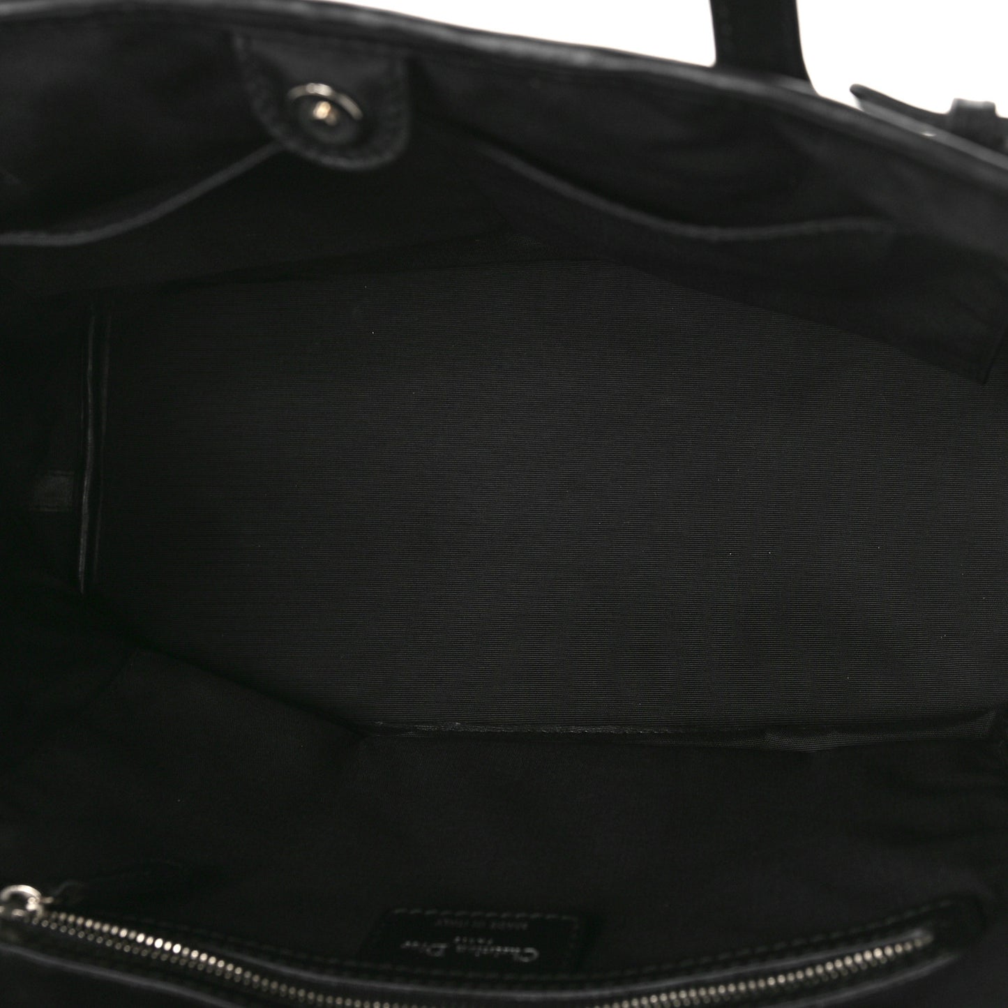 Coated Canvas Cannage Small Panarea Tote Black