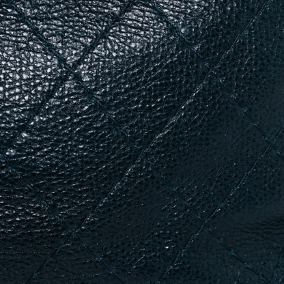 Chanel Glazed Calfskin Large On The Road Tote Dark Blue 8 of 13
