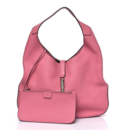Gucci Soft Grained Calfskin Large Jackie Hobo Glossy Pink 3 of 12