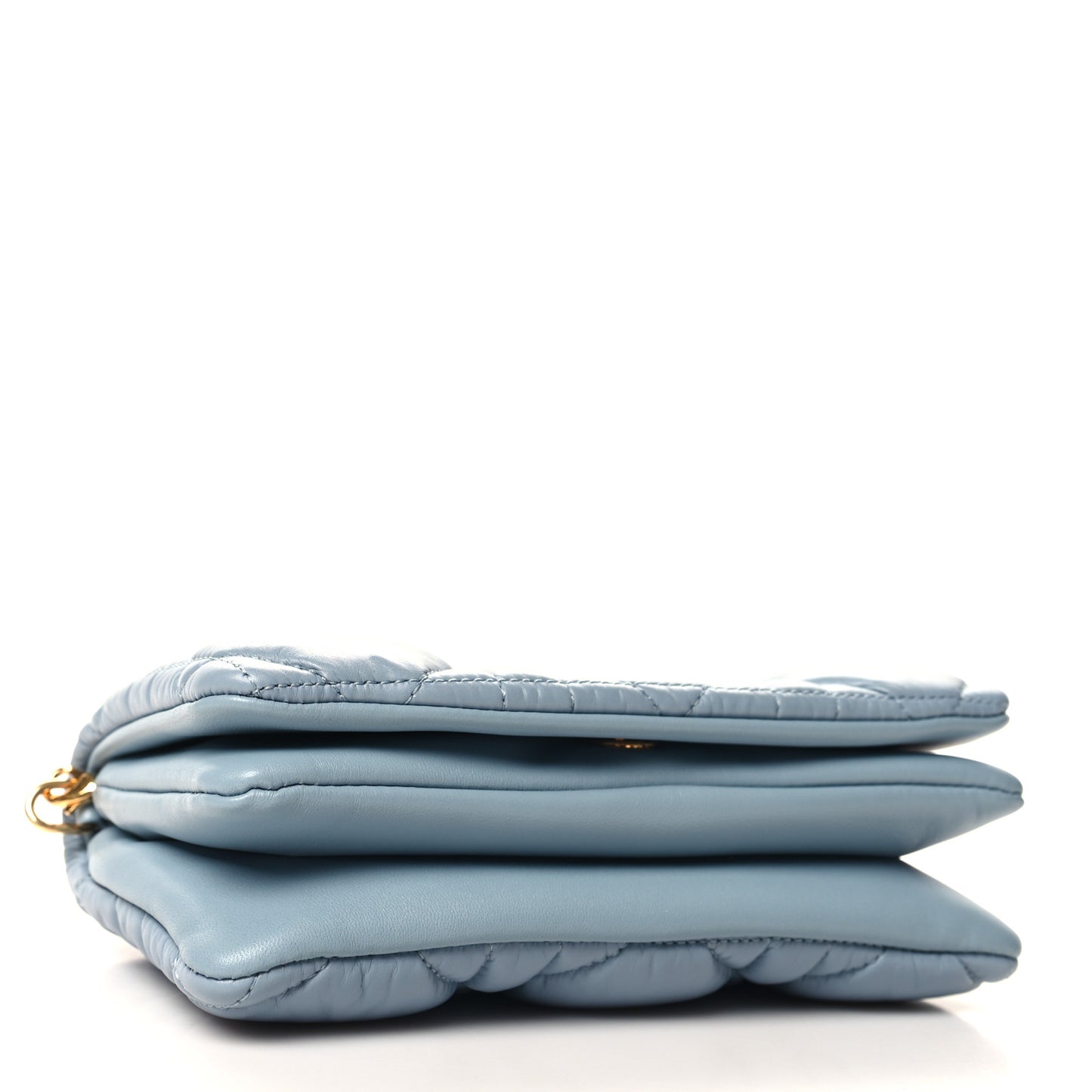 Calfskin Macrocannage Mini Caro Bag Bracing Blue