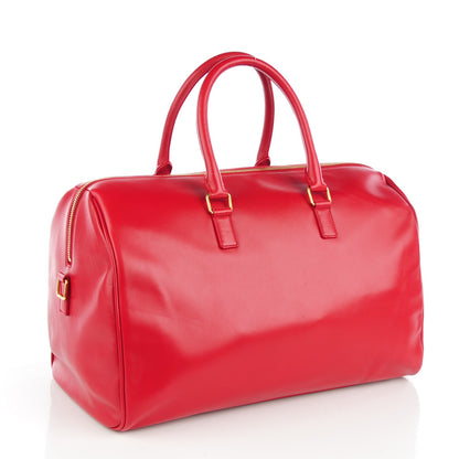 Saint Laurent Calfskin Classic Duffle 12 Bag Red 3 of 7