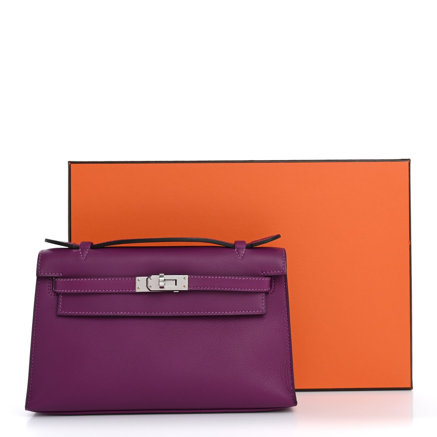 Hermes Swift Kelly Pochette Clutch Anemone 9 of 9