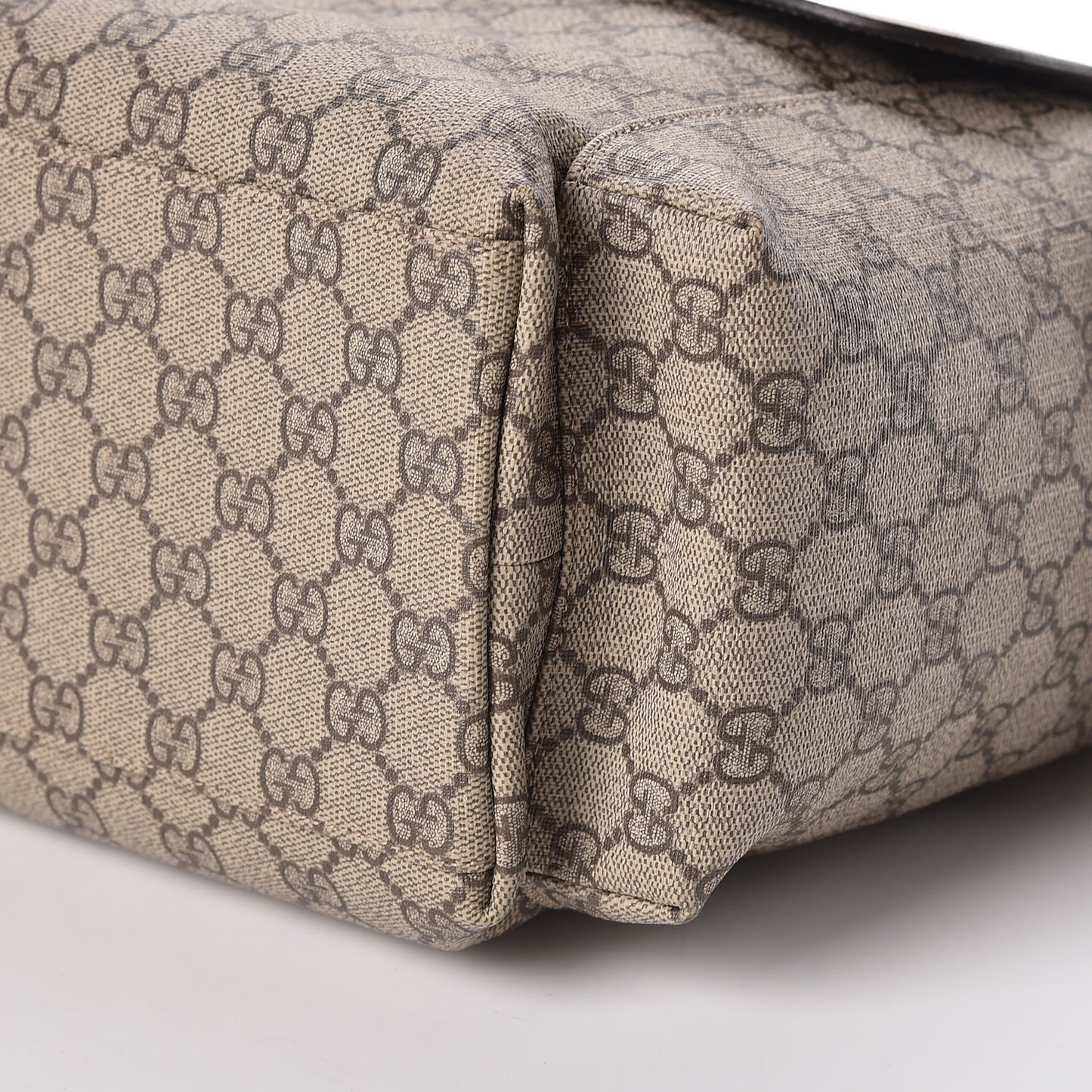 GG Plus Monogram Messenger Diaper Bag Dark Brown