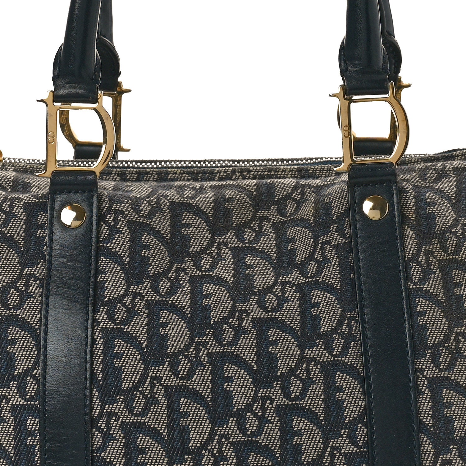 Christian Dior Monogram Boston Navy Blue 8 of 13