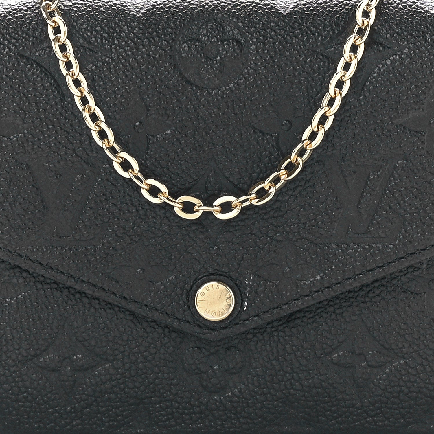 Louis Vuitton Empreinte Pochette Felicie Chain Wallet Black 12 of 16