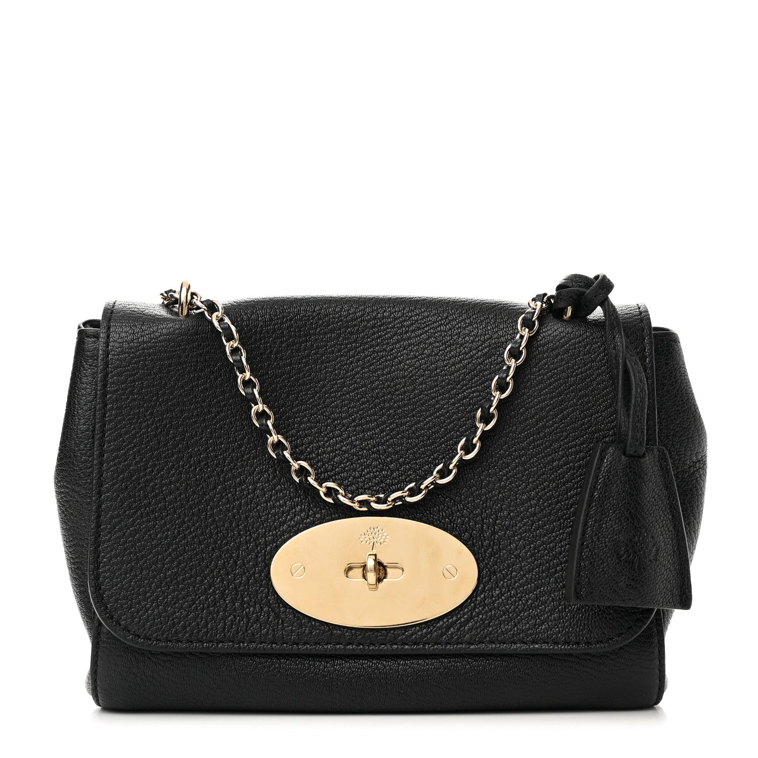 Mulberry Glossy Goatskin Small Lily Flap Black 1 of 10