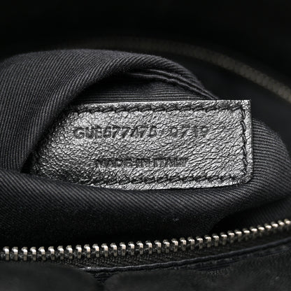 Saint Laurent Lambskin Quilted Medium Loulou Puffer Monogram Chain Satchel Black 7 of 12