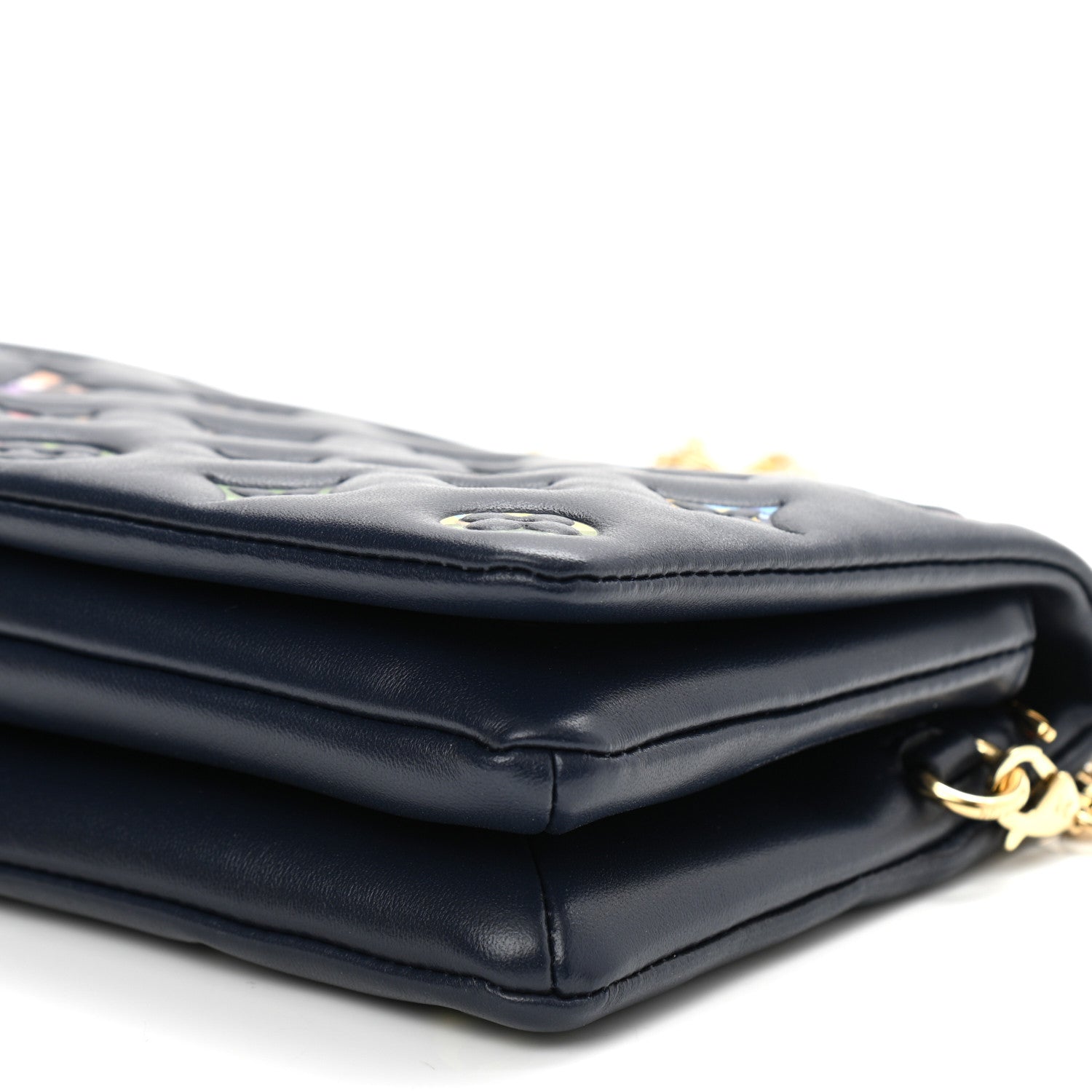 Louis Vuitton Lambskin Embossed Monogram LV Garden Pochette Coussin Navy 9 of 9