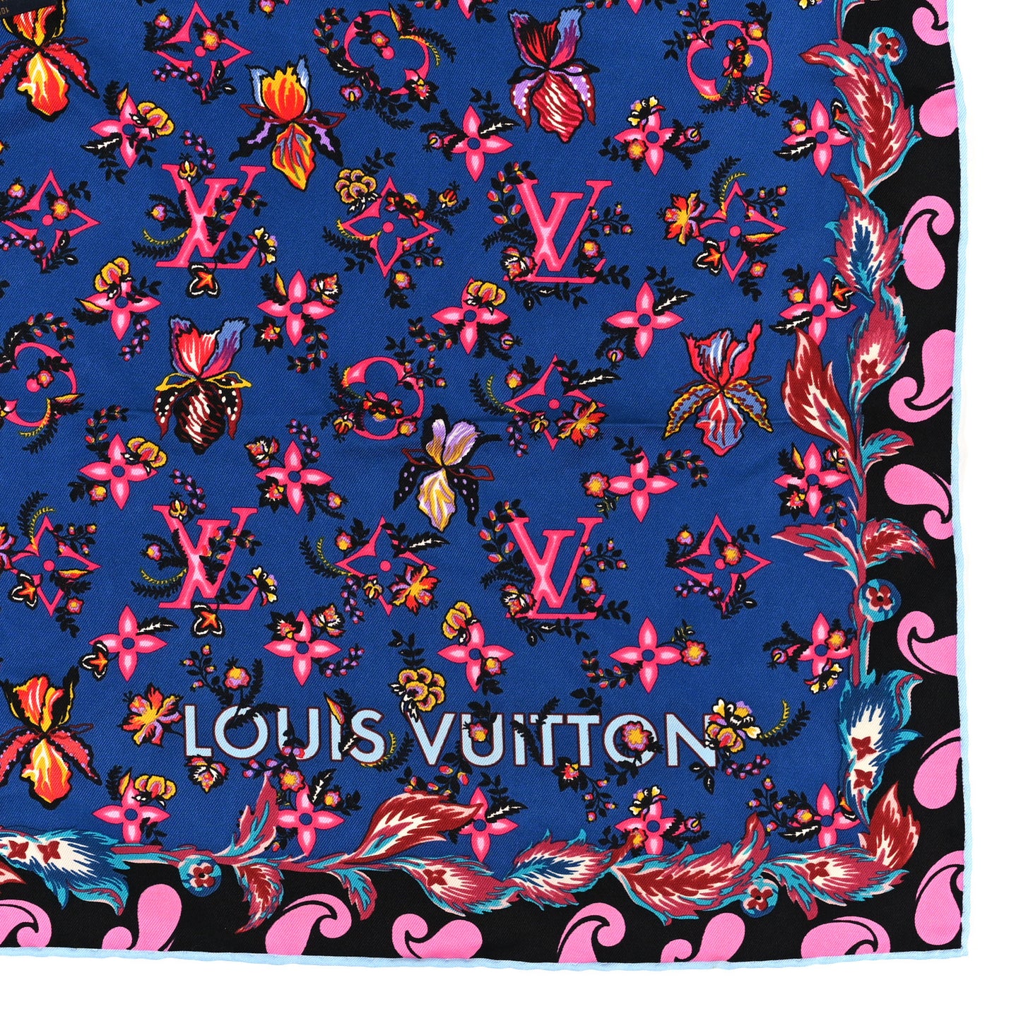 Silk Monogram Rendez-vous Square Scarf Turquoise