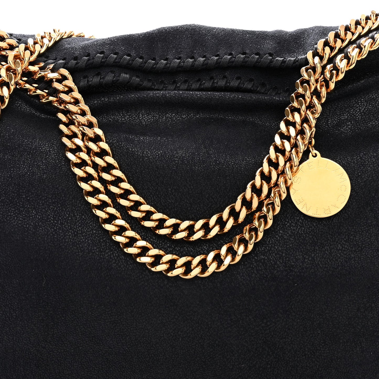 Shaggy Deer Falabella Fold Over Tote Navy