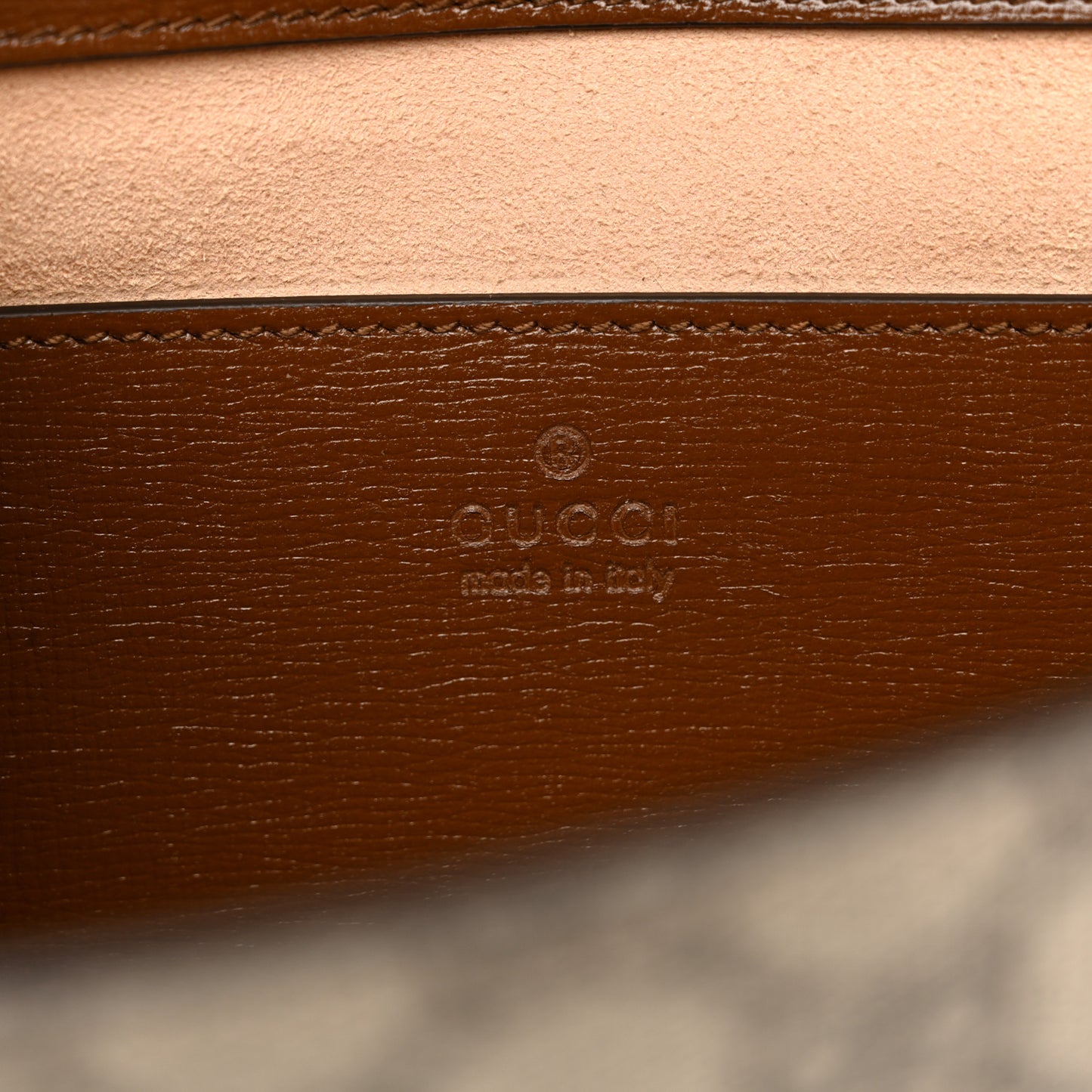 GG Supreme Monogram Azalea Calfskin Web Small Horsebit 1955 Crossbody Bag Beige Ebony Brown Sugar