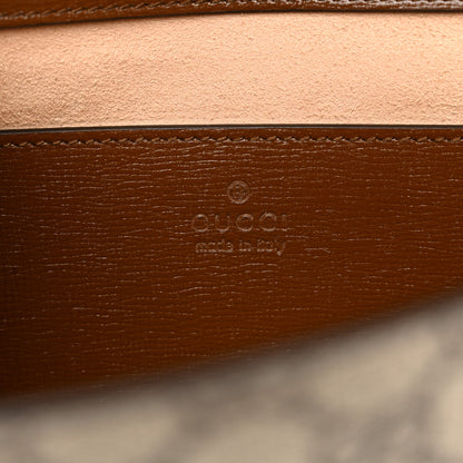 Gucci GG Supreme Monogram Azalea Calfskin Web Small Horsebit 1955 Crossbody Bag Beige Ebony Brown Sugar 6 of 10