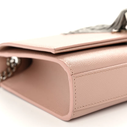 Saint Laurent Grain De Poudre Small Classic Monogram Kate Tassel Satchel Pale Pink 8 of 9
