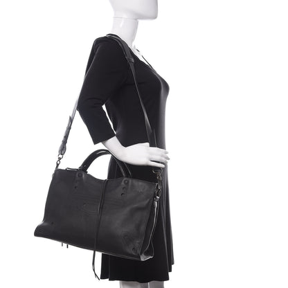 Balenciaga Veau Soyeux Perforated Blackout Hardware City Black 2 of 11