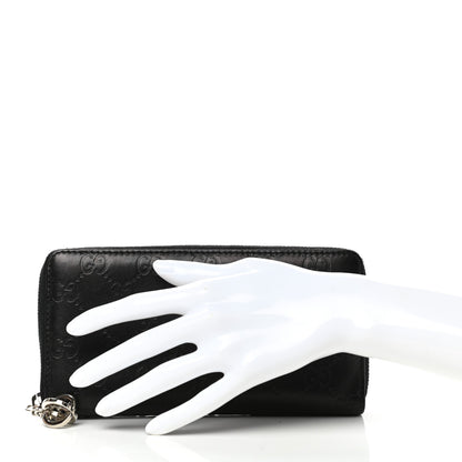 Gucci Guccissima Large Twins Zip Around Wallet Black 2 of 11