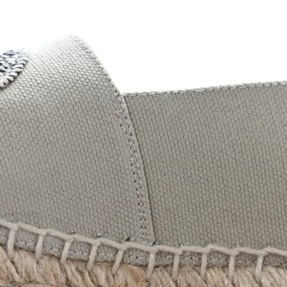 Chanel Canvas Grosgrain CC Espadrilles 38 Beige Black 12 of 12