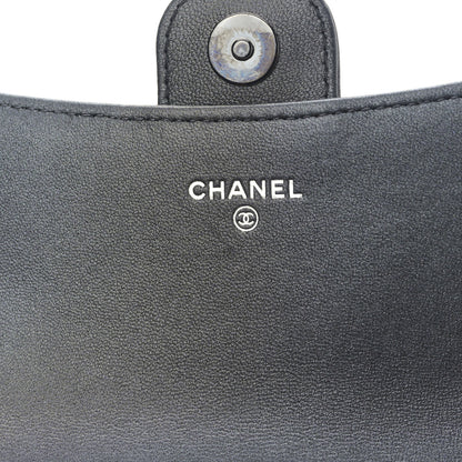 Chanel Lambskin Quilted Flap Phone Holder With Chain So Black 7 of 12