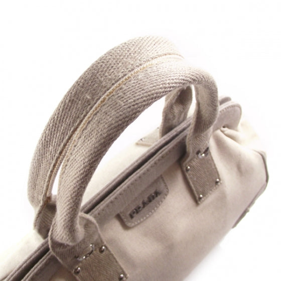 Prada Canvas Doctor Bag Beige 6 of 11