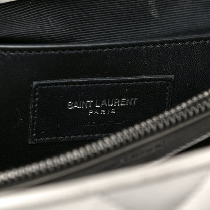 Saint Laurent Sheepskin Matelasse Large Monogram College Satchel Light Grey 7 of 31