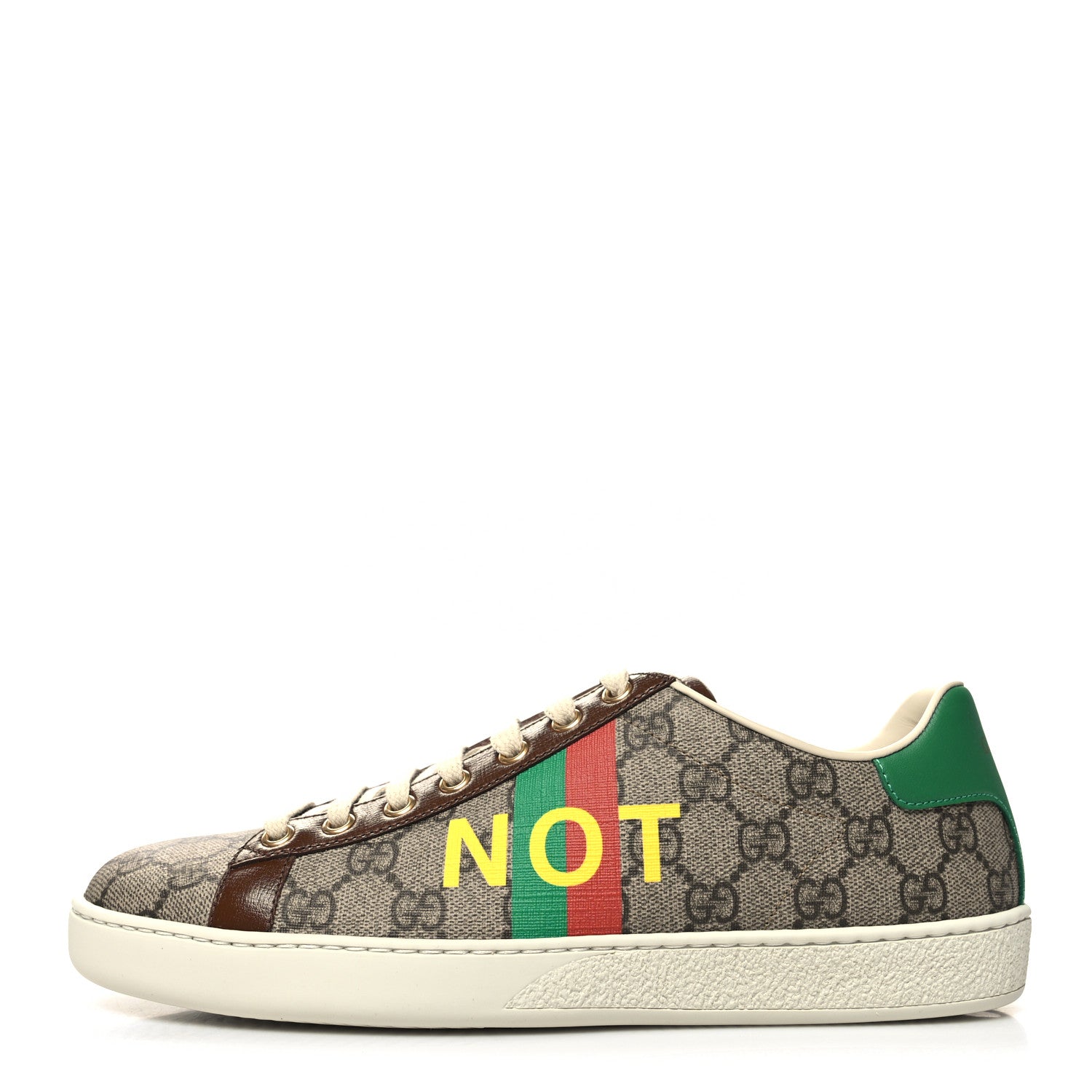 Gucci GG Supreme Monogram Fake/Not Womens Ace Sneakers 39.5 Beige New Shamarock Brown Sugar 1 of 9