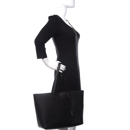 Saint Laurent Calfskin Large Shopping Tote Black 2 of 13