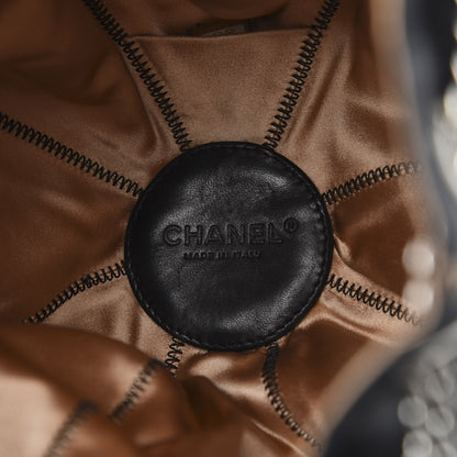 Chanel Lambskin Satin Reversible Sac Cordon Black 6 of 13