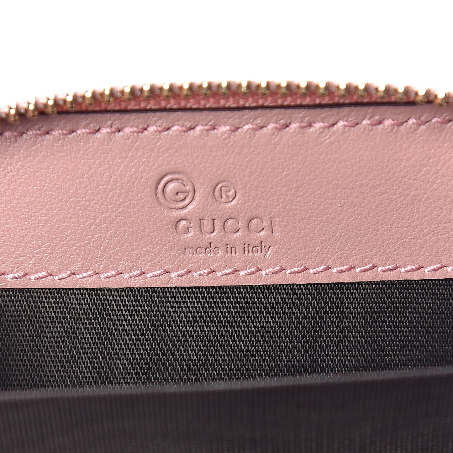 Microguccissima Zip Around Card Case Soft Pink