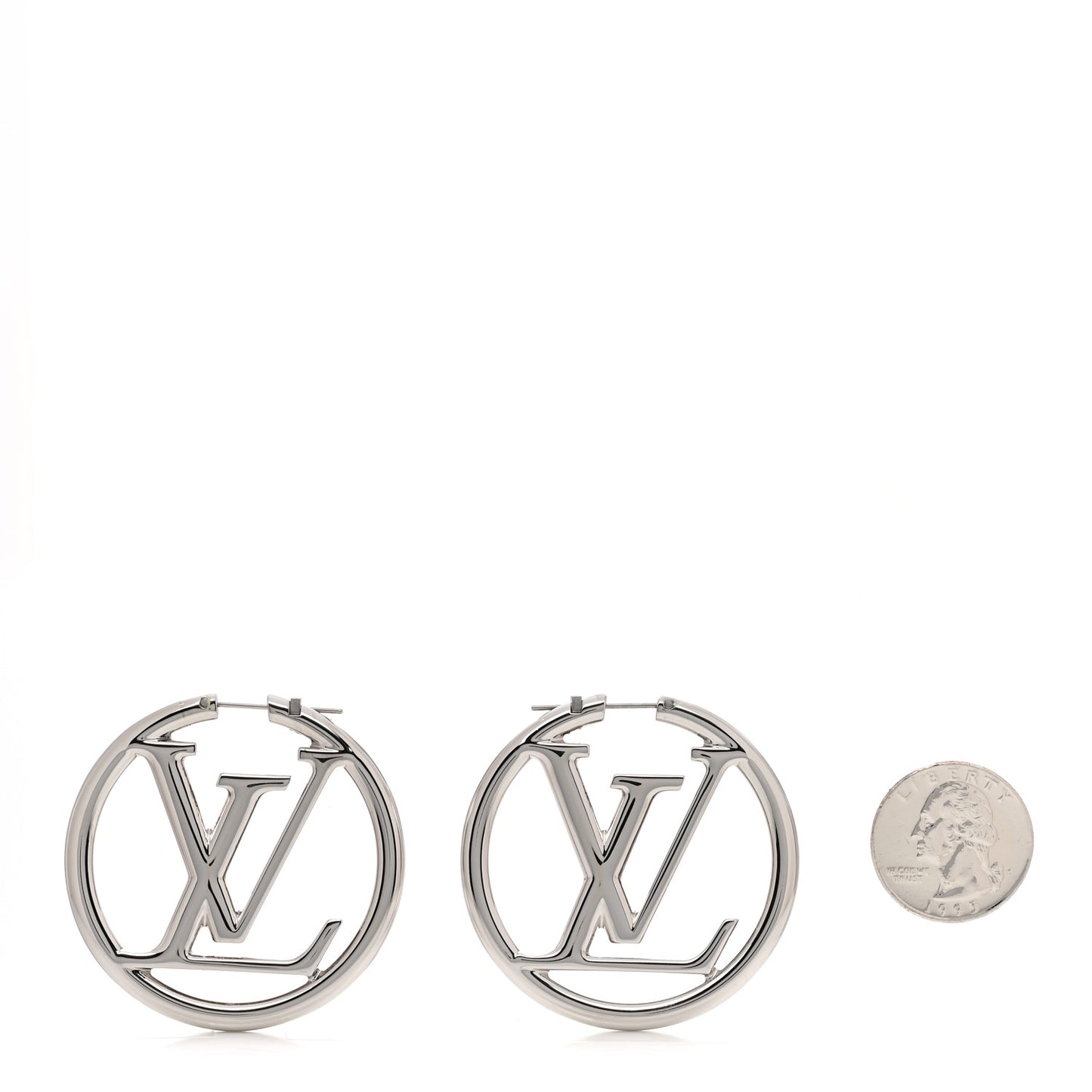 Palladium Louise Hoop Earrings Silver