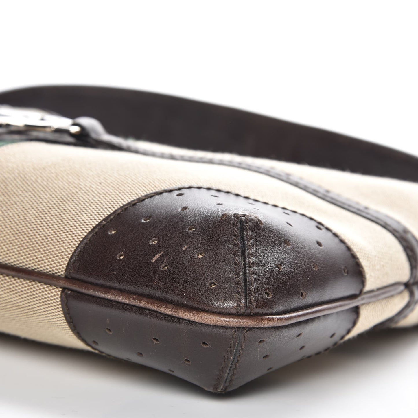 Canvas Web GG Reins Shoulder Bag Brown