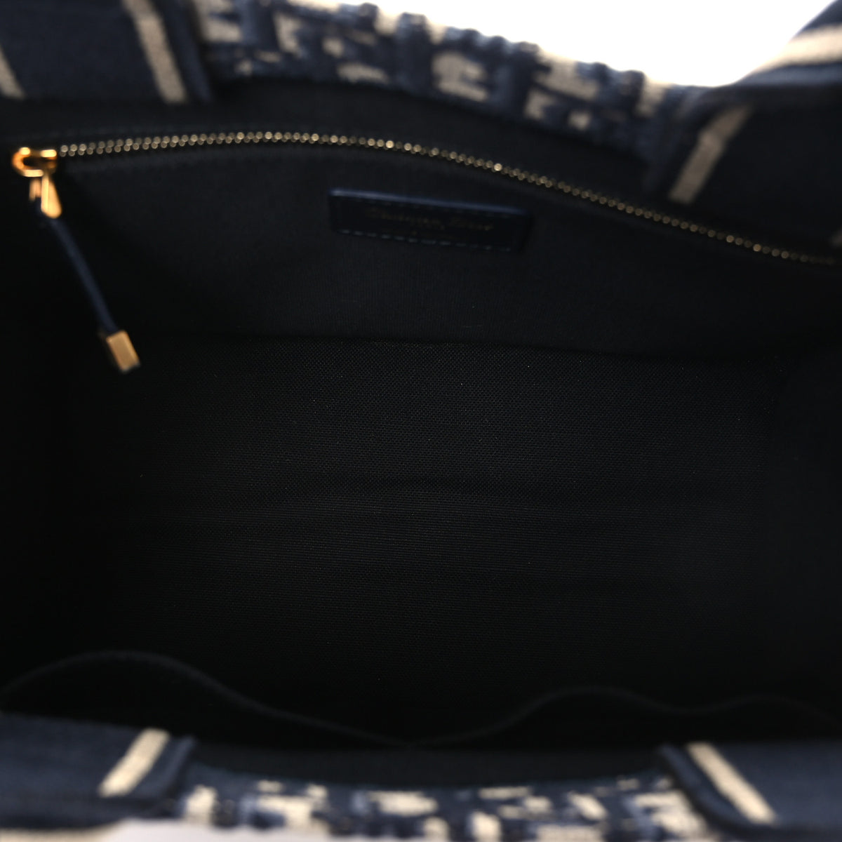 Christian Dior Oblique Calfskin Small Book Tote With Strap Blue Multicolor 5 of 10