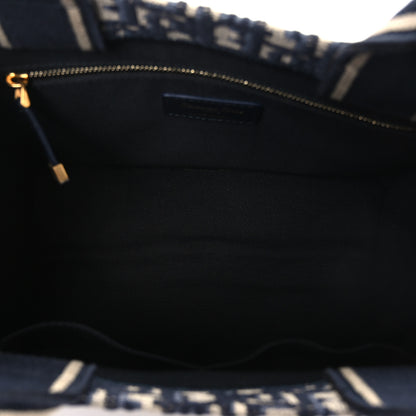 Christian Dior Oblique Calfskin Small Book Tote With Strap Blue Multicolor 5 of 10