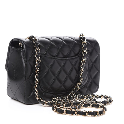 Chanel Lambskin Quilted Mini Rectangular Flap Black 2 of 11