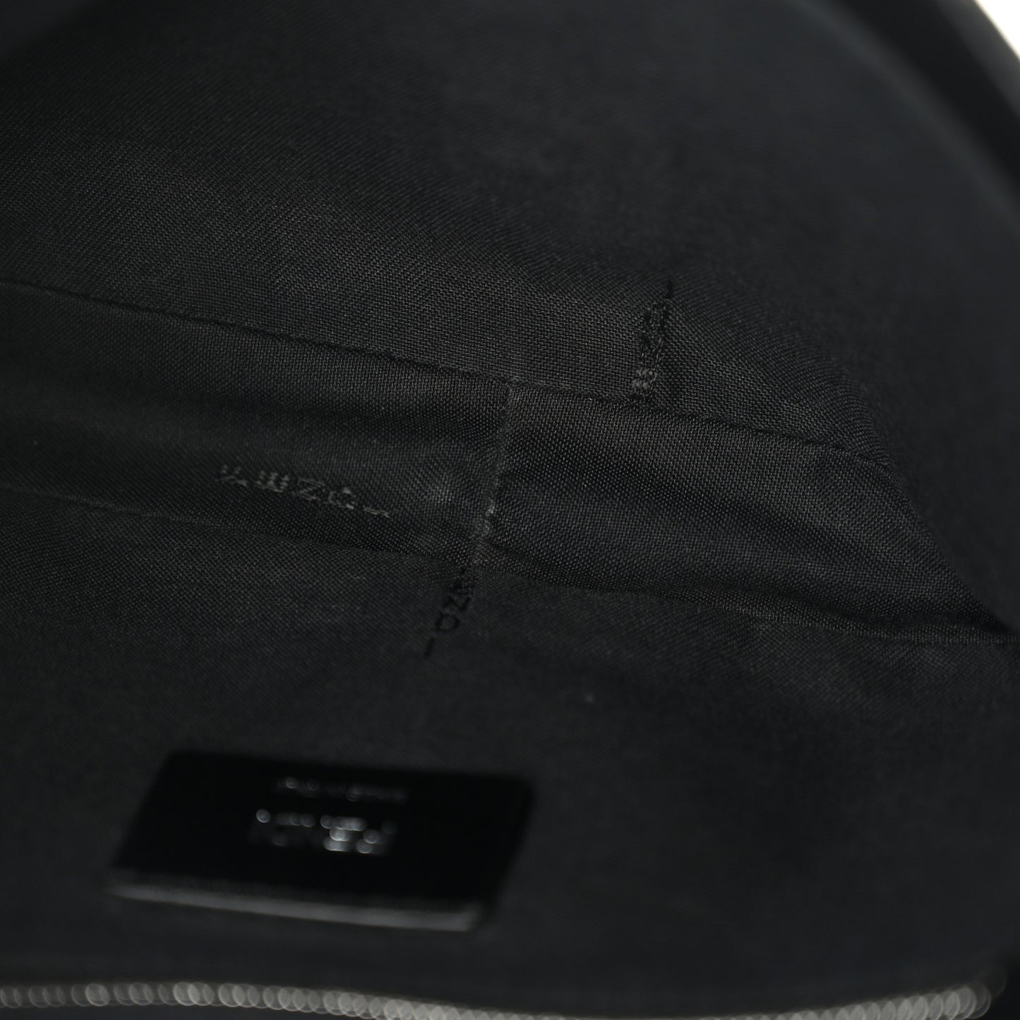 Fabric Jacquard FF 1974 Belt Baguette Bag Tobacco Moro Black