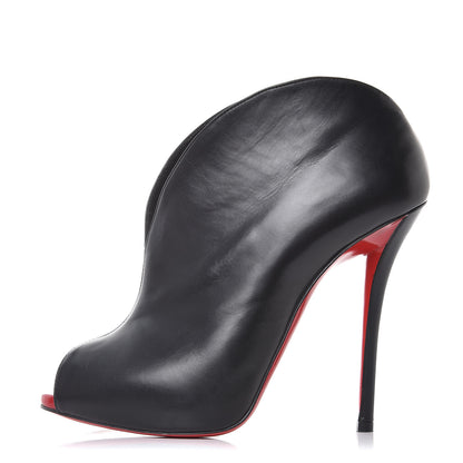 Christian Louboutin Shiny Calfskin Chester Fille 120 Ankle Bootie 38.5 Black 1 of 9