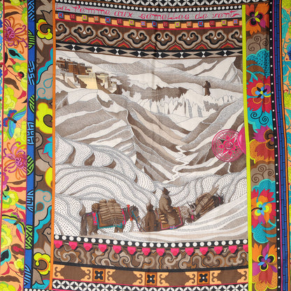 Hermes Cashmere Silk La Femme Aux Semelles de Vent Shawl GM 140 1 of 5