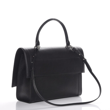 Givenchy Grained Calfskin Medium Shark Lock Satchel Black 4 of 8