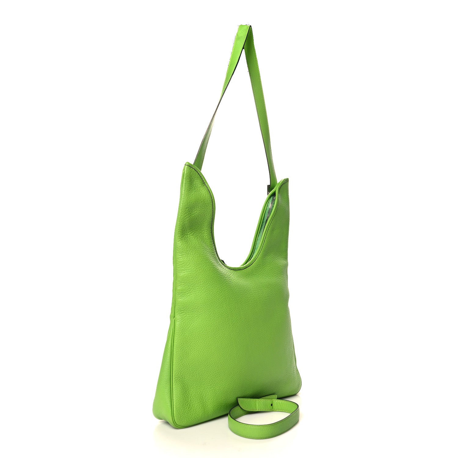 Hermes Taurillon Clemence Massai PM Vert Cru 3 of 11