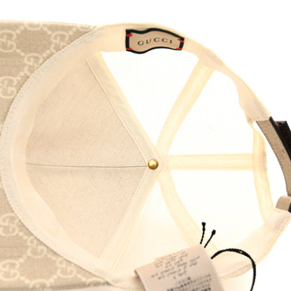 Gucci GG Supreme Monogram Mesh Baseball Hat M Beige 6 of 8