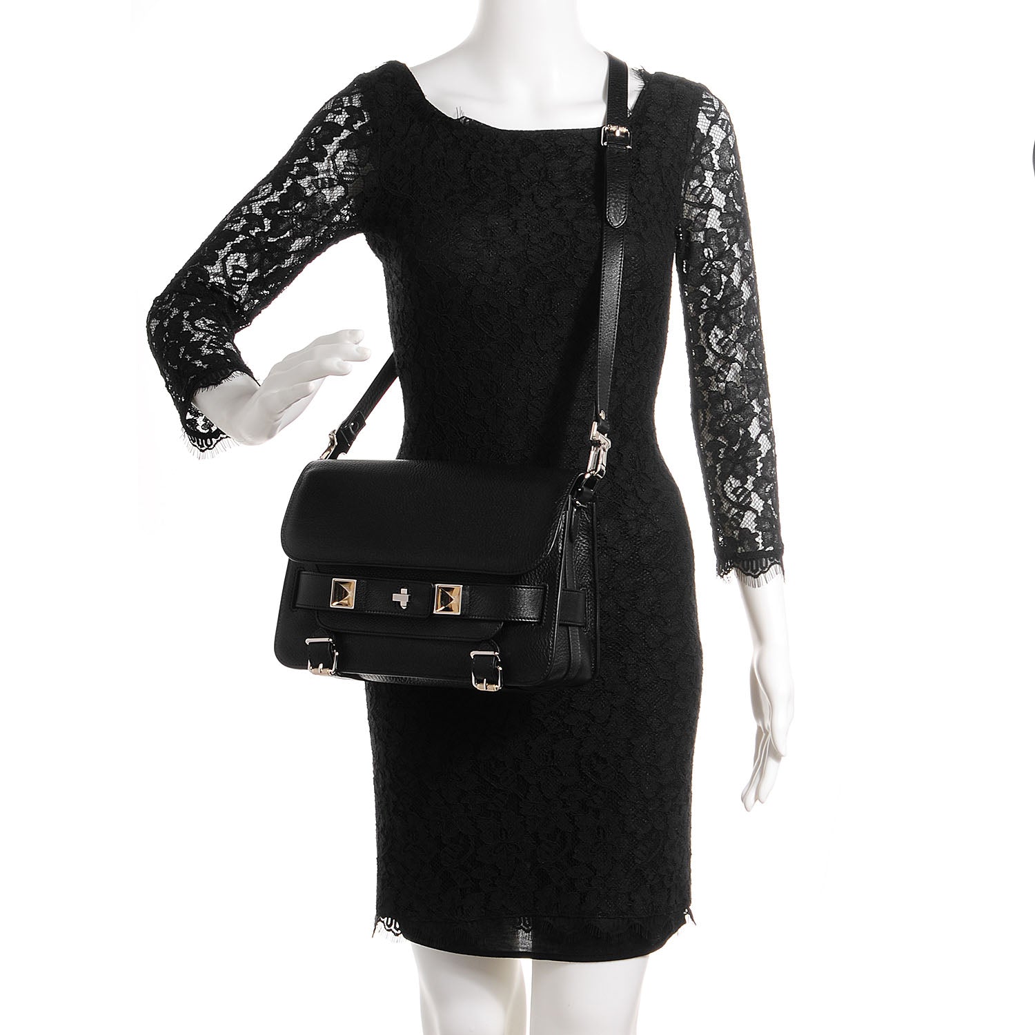 Proenza Schouler Textured Leather PS11 Classic Shoulder Bag Black 2 of 16