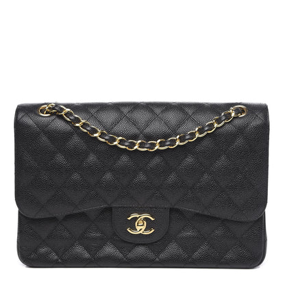 Chanel Caviar Quilted Jumbo Double Flap Black 1 of 14