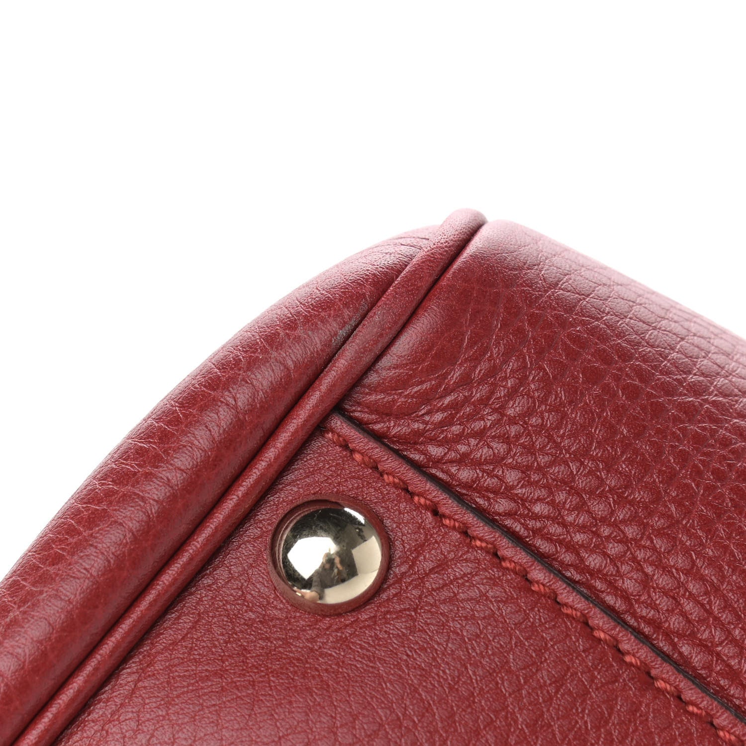 Gucci Calfskin Small Bamboo Shopper Tote Red 8 of 8