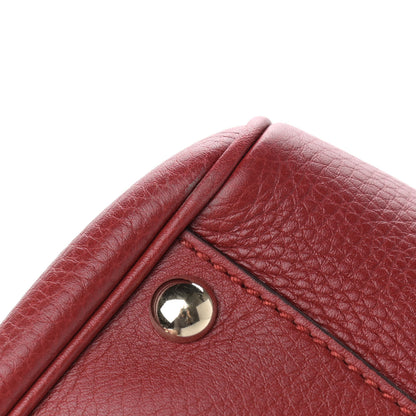 Gucci Calfskin Small Bamboo Shopper Tote Red 8 of 8